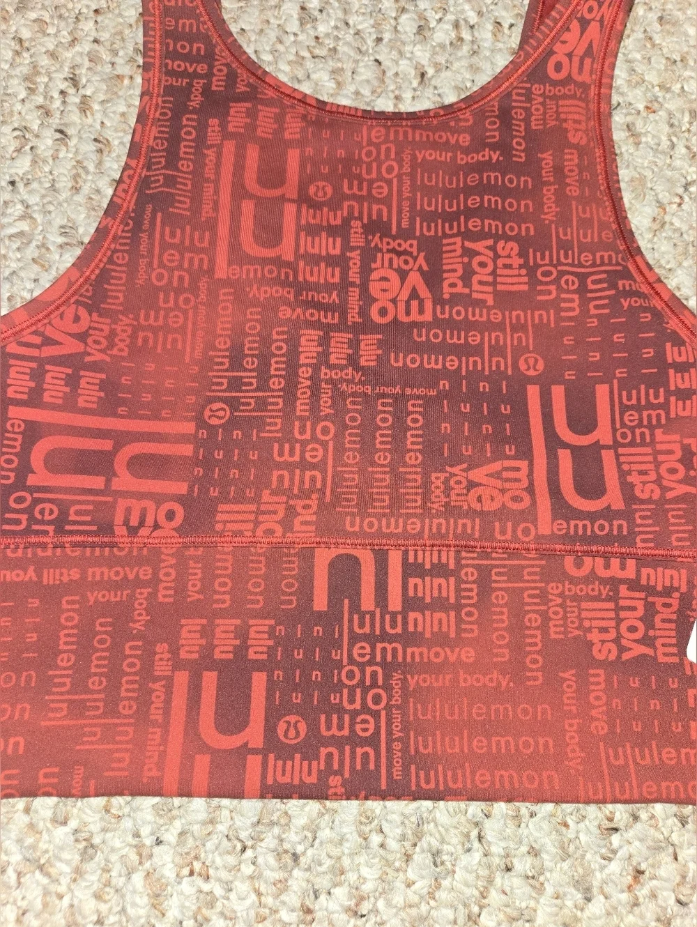NWT Lululemon Power Pivot Everlux Tank *Motif Size 6 Ombré Red Multi LLBR 27048